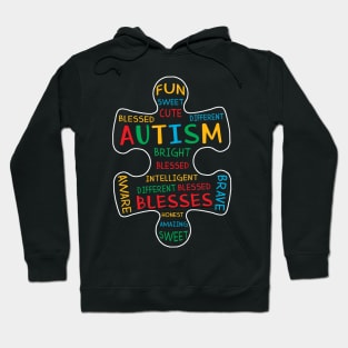 Autism Awareness Shirt Puzzle Piece Words Autistic Hoodie